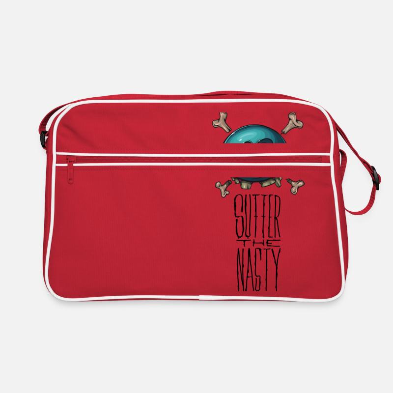 SufferTheNasty [00110001] - Sac Retro - rouge/blanc
