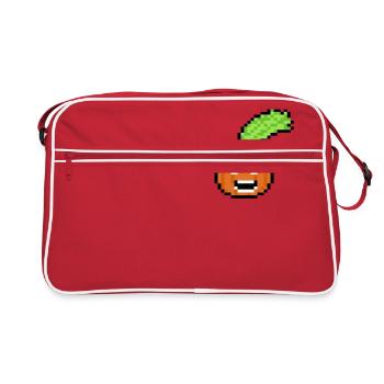 Vegetables (pixelart) - Retro Bag - red/white - Front