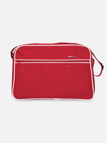 Cichlid fish Malawi - Retro Bag - red/white - Front