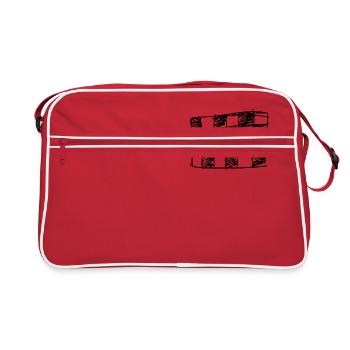 Schachbrett gezeichnet - Retro Tasche - Rot/Weiß - Vorne