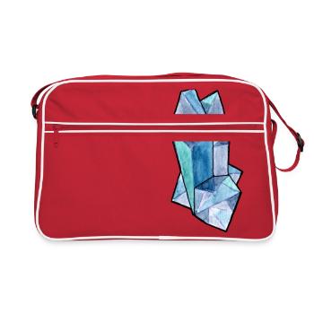 Pale blue crystal - Retro Bag - red/white - Front