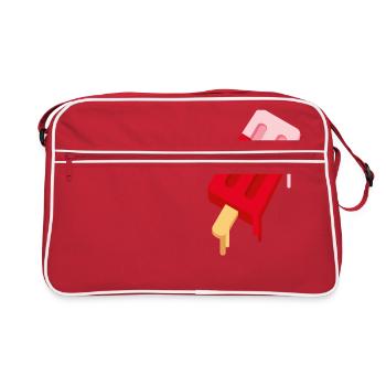 COLLECTION SLURP : LA GLACE DE STYLE - ROUGE ROSE - Sac Retro - rouge/blanc - Devant