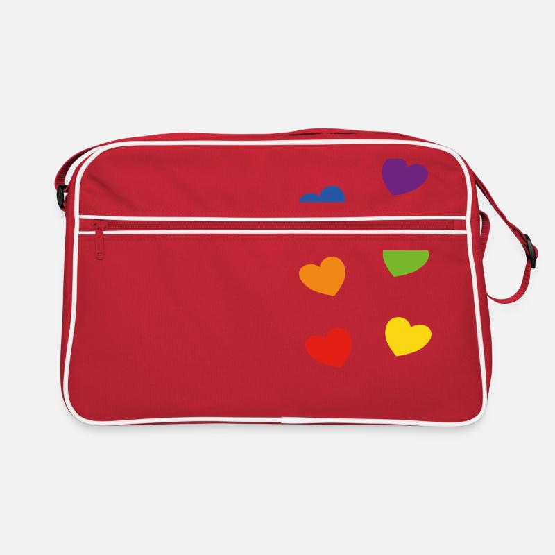 Fierté Rainbow Hearts Sac Retro