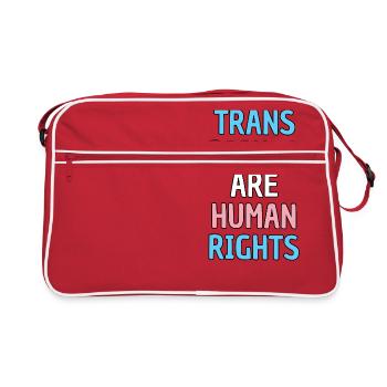 Trans rights are human rights - Retro Bag - red/white - Front