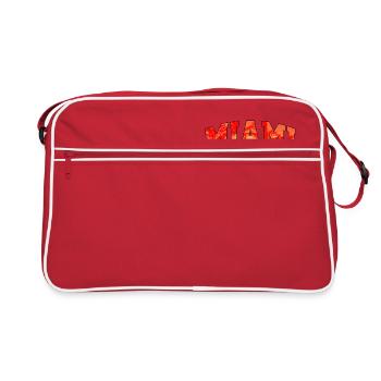 Miami logo: Collegiate design with a tropical vibe - Retro Bag - red/white - Front