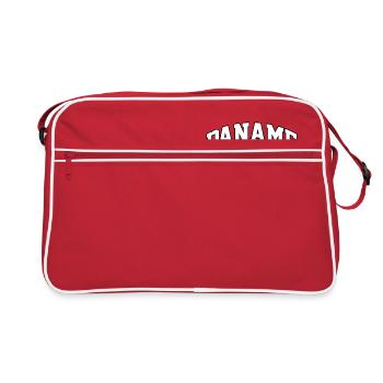 Logo Paname : Design collégial au style parisien - Sac Retro - rouge/blanc - Devant