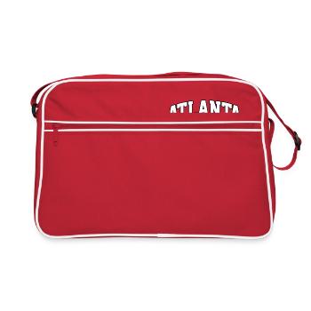Logo Atlanta : Design collégial au style urbain - Sac Retro - rouge/blanc - Devant