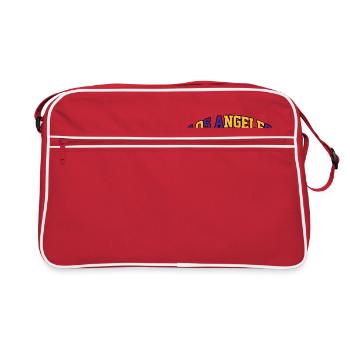 Los Angeles Logo: Collegiate Design Colors - Retro Bag - red/white - Front
