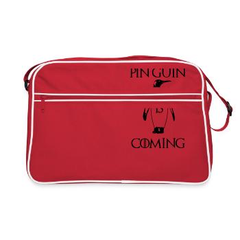 Pinguin is coming - GOT winter - Retro Bag - red/white - Front
