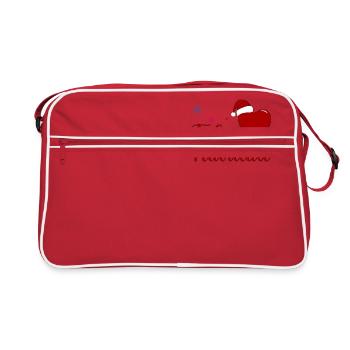 Feliz Navidad Weihnachtsfeier Spanien - Retro Tasche - Rot/Weiß - Vorne
