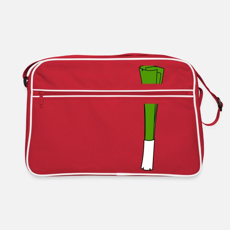 Der Lauch - Retro Tasche - Rot/Weiß