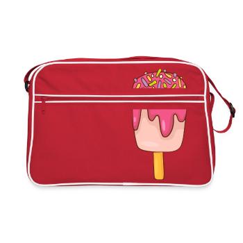 Ice cream ice cream ice cream ice cream ball ice cream sundae - Retro Bag - red/white - Front