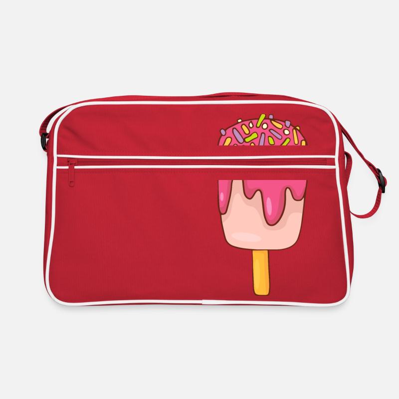Eis Speiseeis Eiskrem Eiscreme Kugeleis Eisbecher Retro Tasche