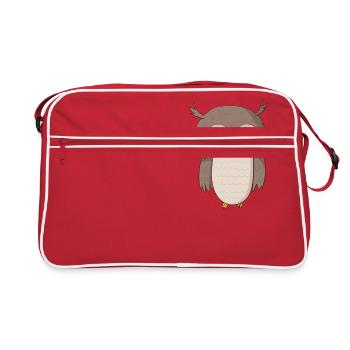 Kauz Owl - Retro Bag - red/white - Front