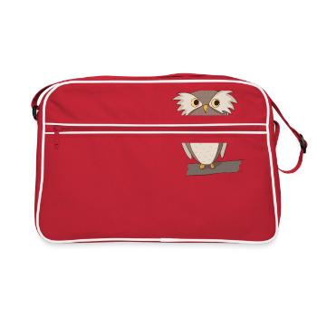 Owl Comic - Retro Bag - red/white - Front