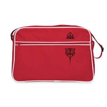 Trunk Feather Shape Maori Tattoo Ancient Tribe - Retro Bag - red/white - Front
