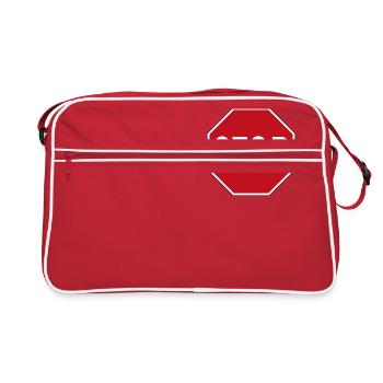 panneau d'arrêt - Sac Retro - rouge/blanc - Devant