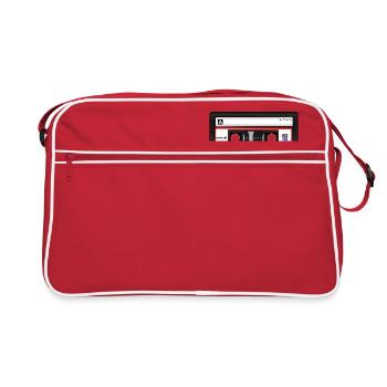 compact cassette - Retro Tasche - Rot/Weiß - Vorne