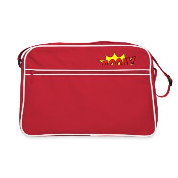 Comic Cartoon Boom FX - Perfekte Geschenkidee - Retro Tasche - Rot/Weiß - Vorne
