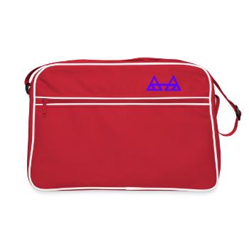 Neffex Blue Logo - Retro Tasche - Rot/Weiß - Vorne