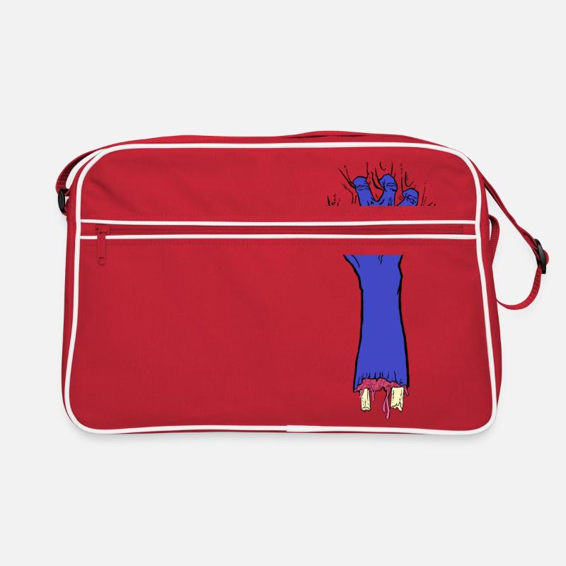 Zombie Greifer blau Retro Tasche