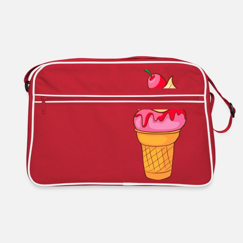 Crème glacée, crème glacée, crème glacée, crème glacée, boule, crème glacée, sundae Sac Retro