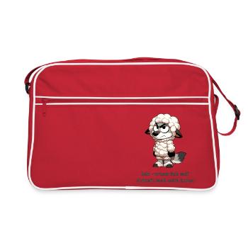 Wolf in sheep's clothing at work - Retro Bag - red/white - Front