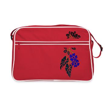 Vrille de fleur bleu nuit - Sac Retro - rouge/blanc - Devant
