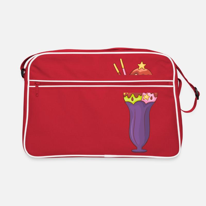 Crème glacée, crème glacée, crème glacée, crème glacée, boule, crème glacée, sundae Sac Retro