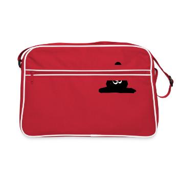 Yoga Geschenkidee Freedom Peace Meditation - Retro Tasche - Rot/Weiß - Vorne