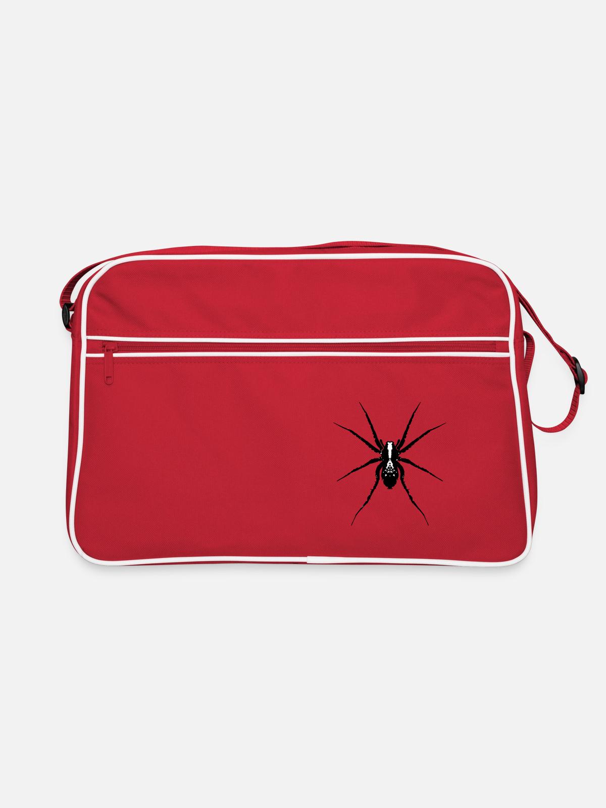 Spider / Wolf Spider - Retro Bag - red/white - Front