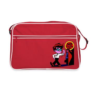 no stalking - Retro Tasche - Rot/Weiß - Vorne