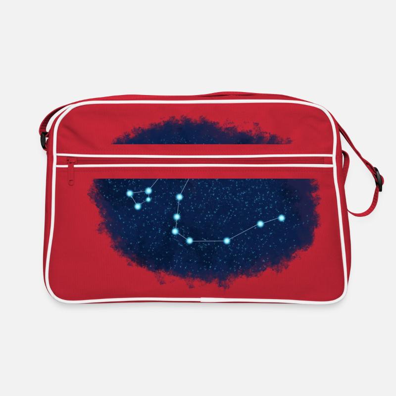 Draco Konstellation - Retro Tasche - Rot/Weiß