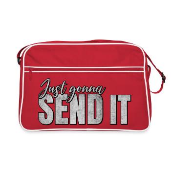 Just Gonna Send It - Retro Tasche - Rot/Weiß - Vorne