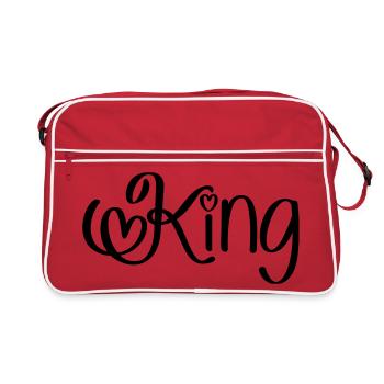 King with heart - Retro Bag - red/white - Front