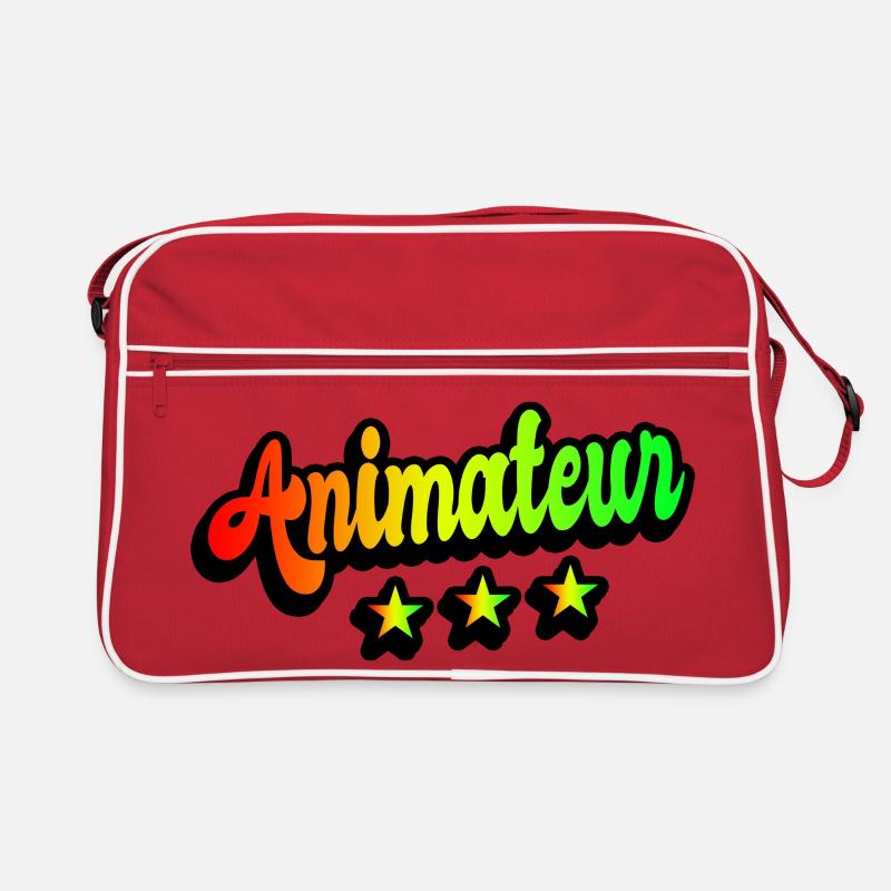 Animateur Regenbogen Design Retro Tasche