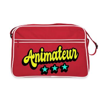 Animateur Design - Retro Tasche - Rot/Weiß - Vorne