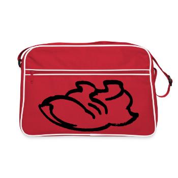 Contour de la chaussure de course - Sac Retro - rouge/blanc - Devant