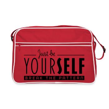 Soyez simplement vous-même et brisez le schéma - Sac Retro - rouge/blanc - Devant