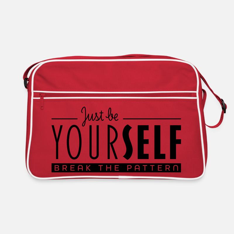 Just Be Yourself and Break the Pattern Retro Bag