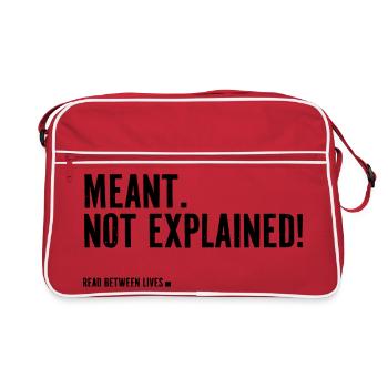 Meant. Not explained! - Retro Bag - red/white - Front