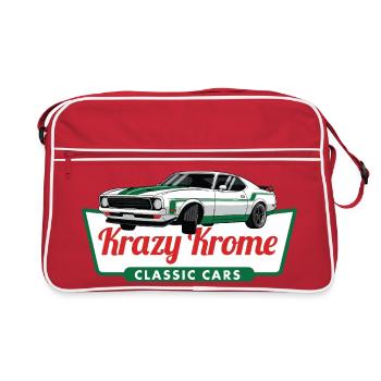 Puissance de force de la culture du drift de voitures classiques Krazy Krome - Sac Retro - rouge/blanc - Devant