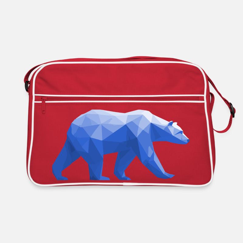 Polar Bär Polygon Eisbär Winter Retro Tasche
