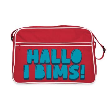 Hallo i bims! - Retro Tasche - Rot/Weiß - Vorne