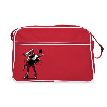 Bombe d’amour rebelle - Sac Retro - rouge/blanc - Devant