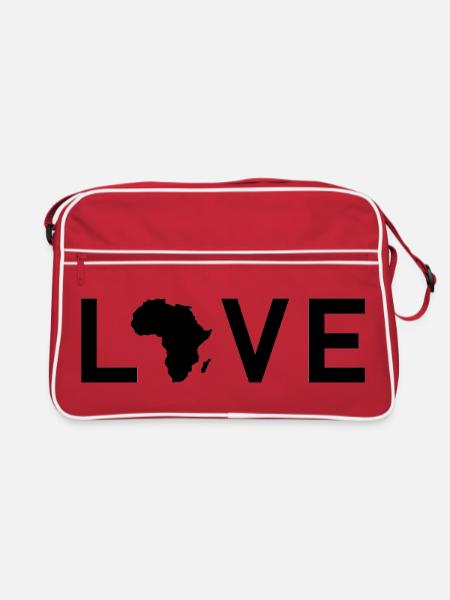 Love Africa - Retro Tasche - Rot/Weiß - Vorne
