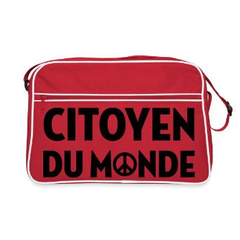 revolution / paix / peuple / voyage / écolo / - Sac Retro - rouge/blanc - Devant