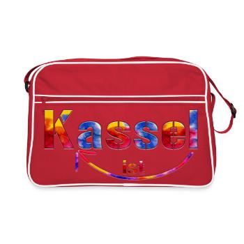 Kassel est super - Sac Retro - rouge/blanc - Devant