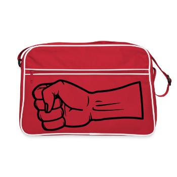 Vecteur main du poing - Sac Retro - rouge/blanc - Devant