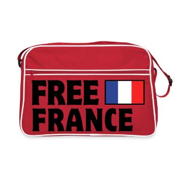 France, je suis Français, vive la France - Sac Retro - rouge/blanc - Devant
